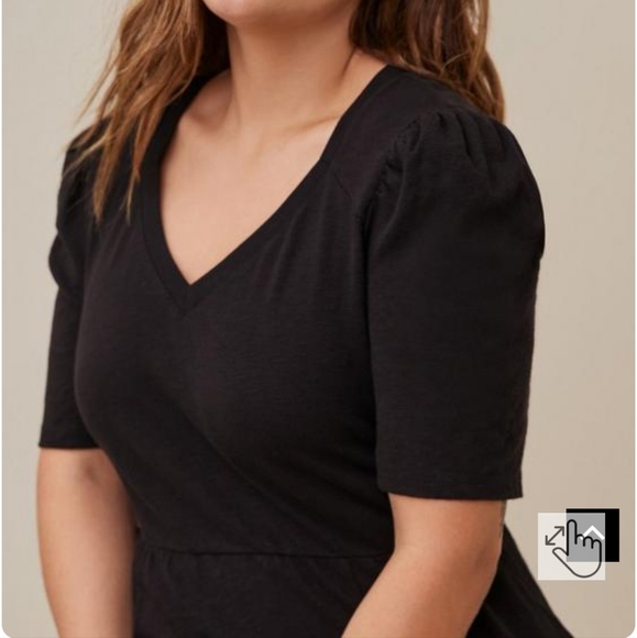 Torrid NEW! NWT Mini Slub Puff Sleeve Skater Dress - Picture 3 of 7